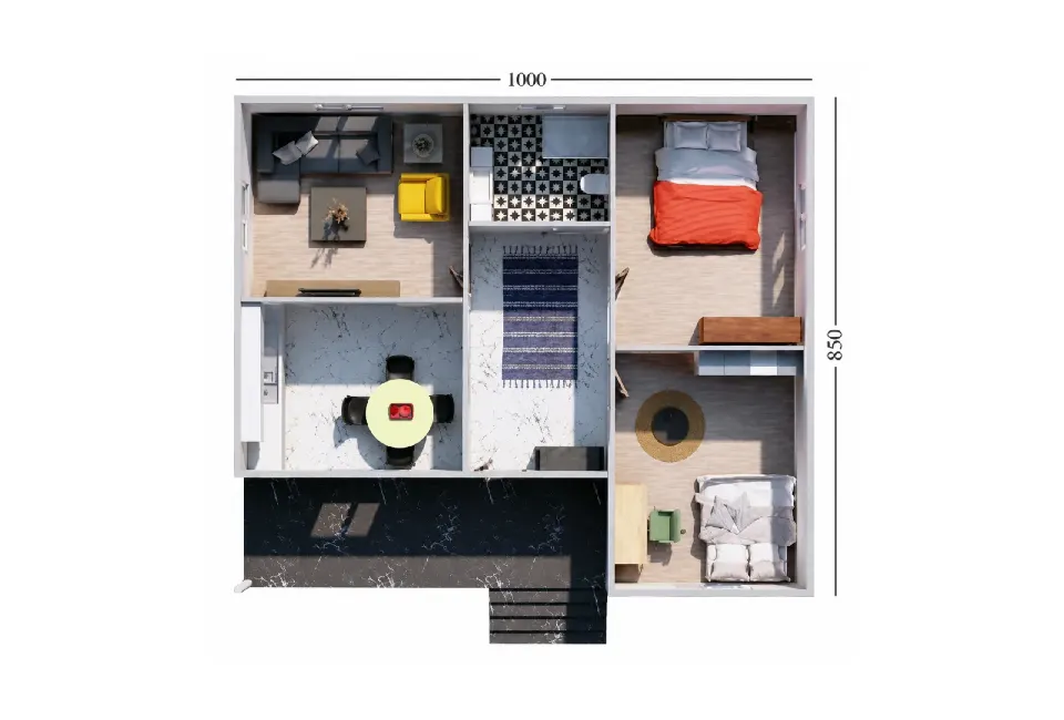 PE016 - 2+1 85 m² Prefabrik Ev