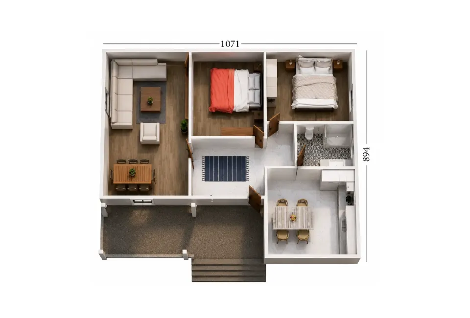 PE020 - 2+1 95 m² Prefabrik Ev