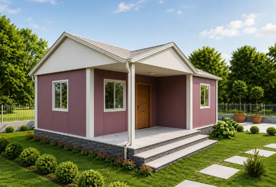 PE002 - 2+0 49 m² Prefabrik Ev