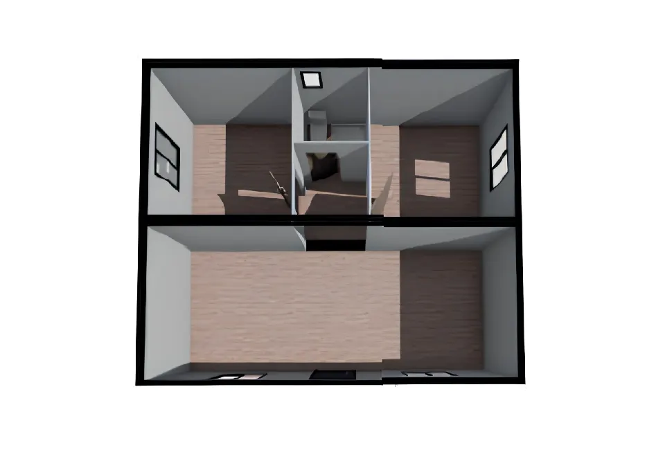 42 m² A Çatı Birleşim Konteyner Ev