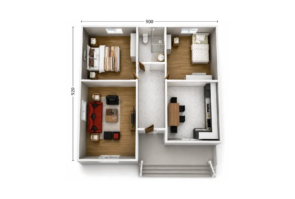PE014 - 2+1 83 m² Prefabrik Ev