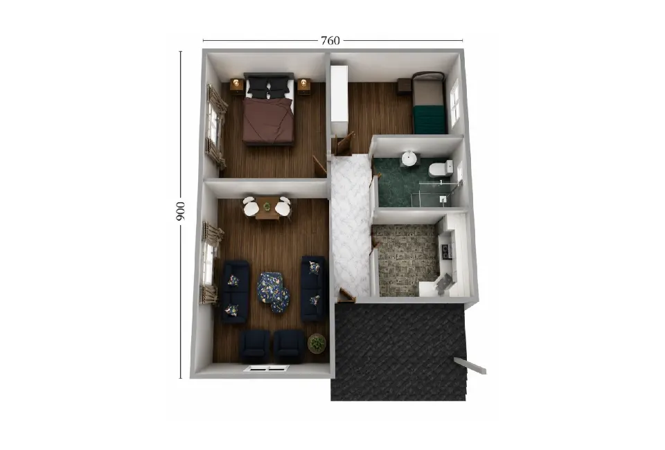 PE008 - 2+1 69 m² Prefabrik Ev